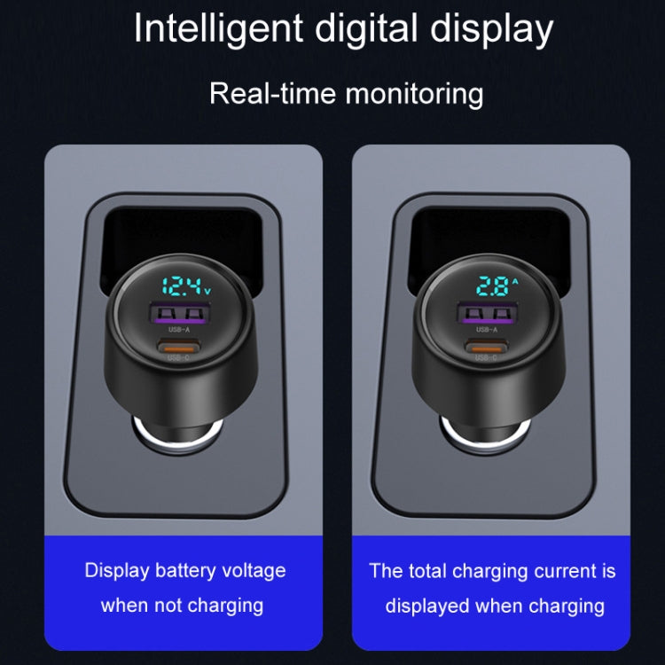 S-31 65W Dual Port A+C High Power Car Fast Charger Auto Cigarette Lighter by buy2fix