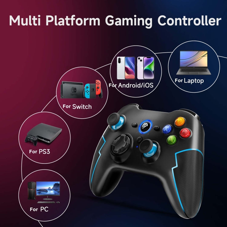 EasySMX 9013Pro Wireless Game Controller For Switch / PS3 / IOS / Android / PC(Black Blue) - Gamepads by EasySMX | Online Shopping UK | buy2fix