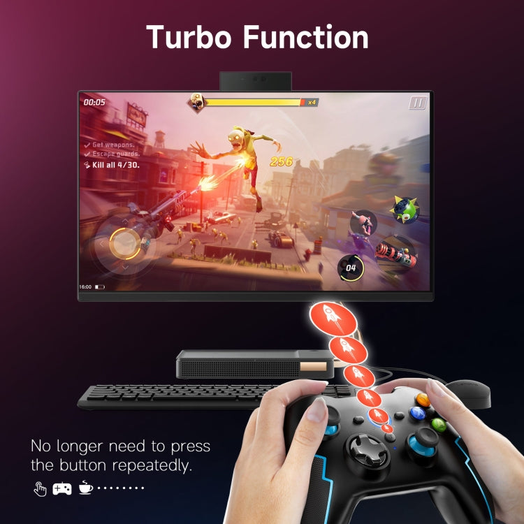 EasySMX 9013Pro Wireless Game Controller For Switch / PS3 / IOS / Android / PC(Black Blue) - Gamepads by EasySMX | Online Shopping UK | buy2fix