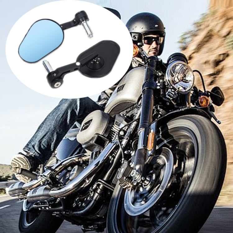 Motorcycle Aluminum Alloy Foldable Rearview Mirror(Black) by buy2fix