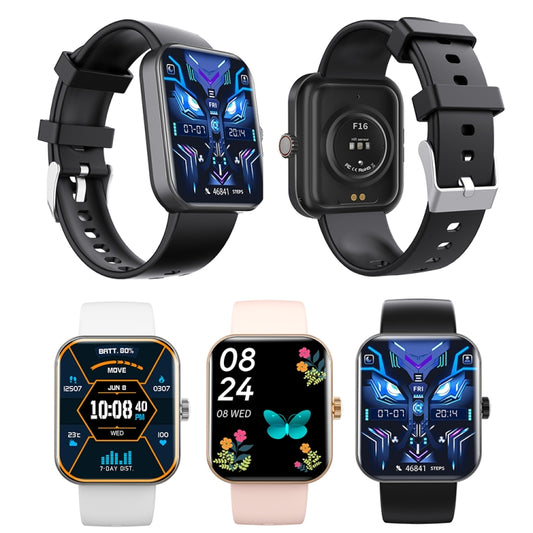 F16 2.0-inch IP67 Waterproof Health Monitoring Bluetooth Call Smart Watch(Black) by buy2fix