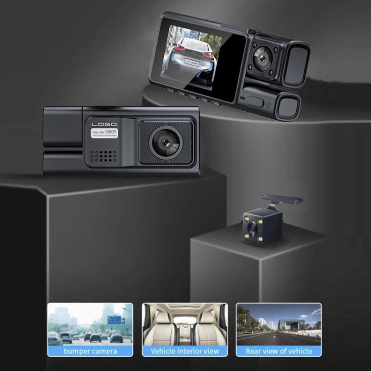 3 Lens HD 1080P Infrared Night Vision WIFI Mobile Phone Playback Driving Recorder by buy2fix