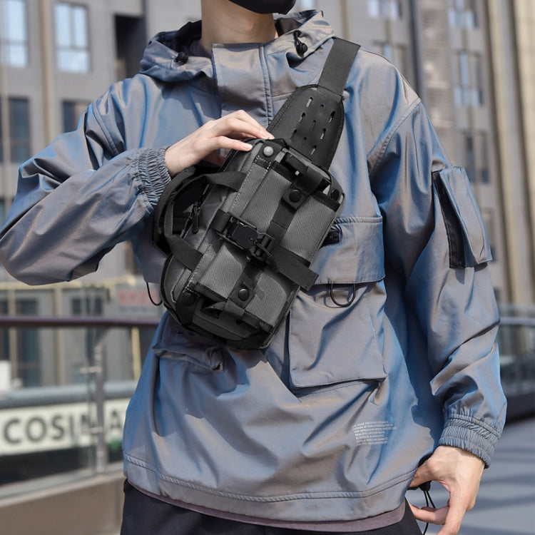 WEIXIER Y9580 Men Sports Waterproof Waist Pack Outdoor Crossbody Single Shoulder Cell Phone Bag(Gray) by WEIXIER