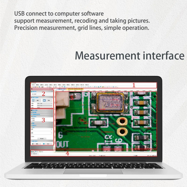 Measuring Electron Microscope Industrial Camera, Specifications: 60 Frames 14 Megapixel Dual Interface With Measurement by buy2fix