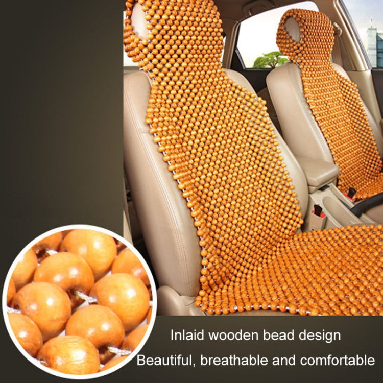 Car Wood Beaded Cushion Universal Car Seat Cover Summer Interior Supply(Coffee) by buy2fix