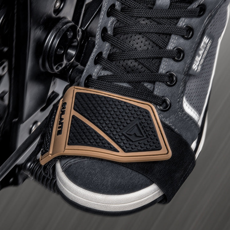 SULAITE Motorcycle Anti-Slip Riding Gear Cover Anti-Scratch Wear-Resistant Shoe Cover(Brown) by SULAITE