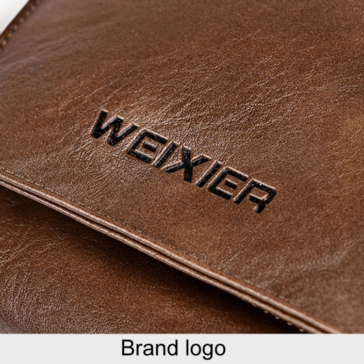 WEIXIER D515 Men Crossbody Single Shoulder Bag Large Capacity Waterproof Messenger Backpack(Brown) - Single-shoulder Bags by WEIXIER | Online Shopping UK | buy2fix