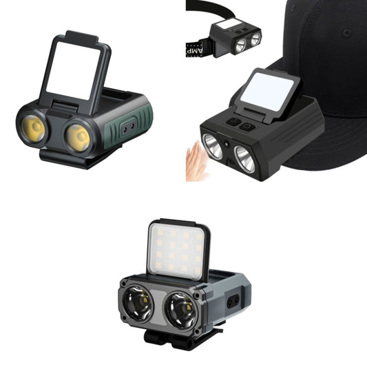 Clip Cap USB Charging Outdoor Induction LED Headlight, Style: Three-use Stepless Dimming C Type by buy2fix