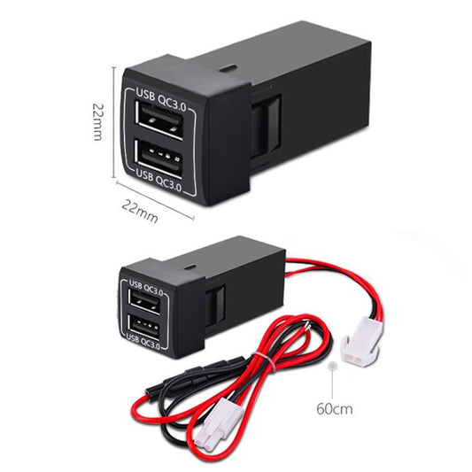 For Toyota Corolla / Levin / Avalon / Prado / Wildlander / Camry Dual-USB Modified Car Charger, Model: Non-Destructive Pickup Cord by buy2fix