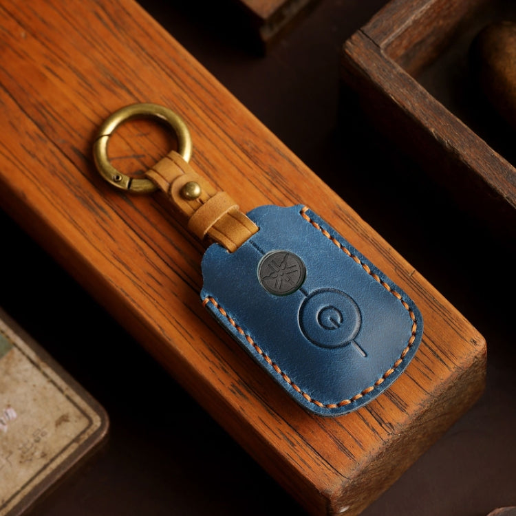 For YAMAHA NMAX155/XMAX300/Aerox/Jauns Hallmo Motorcycle Key Cover, Color: 1 Key Blue Hollowed by Hallmo