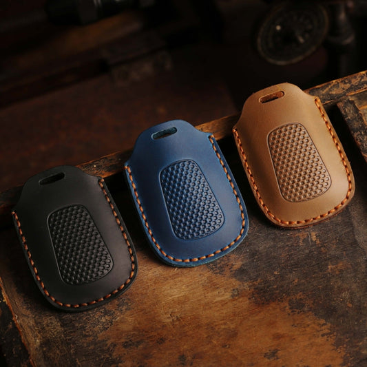 For Kymco S350 Hallmo Motorcycle Smart Remote Control Key Bag(Brown) by Hallmo