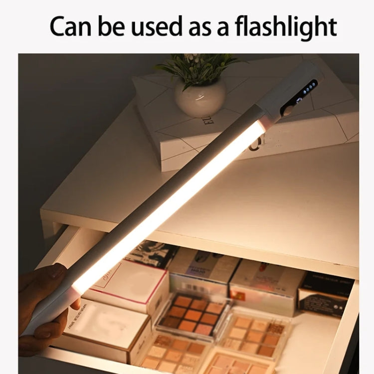 Rechargeable Under Cabinet LED Motion Sensor Night Light with Digital Display 2000mAH(Silver) - Sensor LED Lights by buy2fix | Online Shopping UK | buy2fix