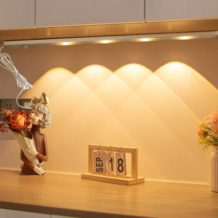 220V CN Plug Motion Sensor Wardrobe Cabinet Lamp LED Light Bar, Spec: White 50cm - Sensor LED Lights by buy2fix | Online Shopping UK | buy2fix