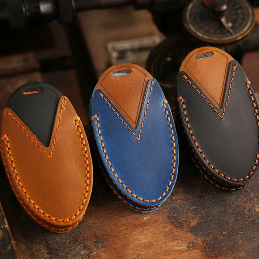 For Korean Hyundai Hallmo Car Handmade Key Bag, Color: 7 Keys Blue by Hallmo