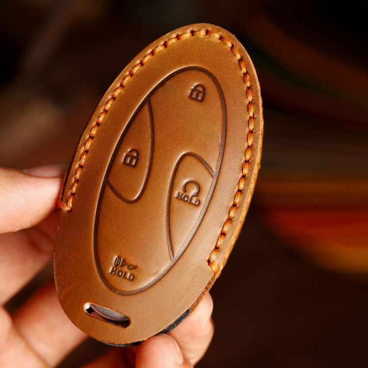 For Korean Hyundai Hallmo Car Handmade Key Bag, Color: 5 Keys Brown by Hallmo