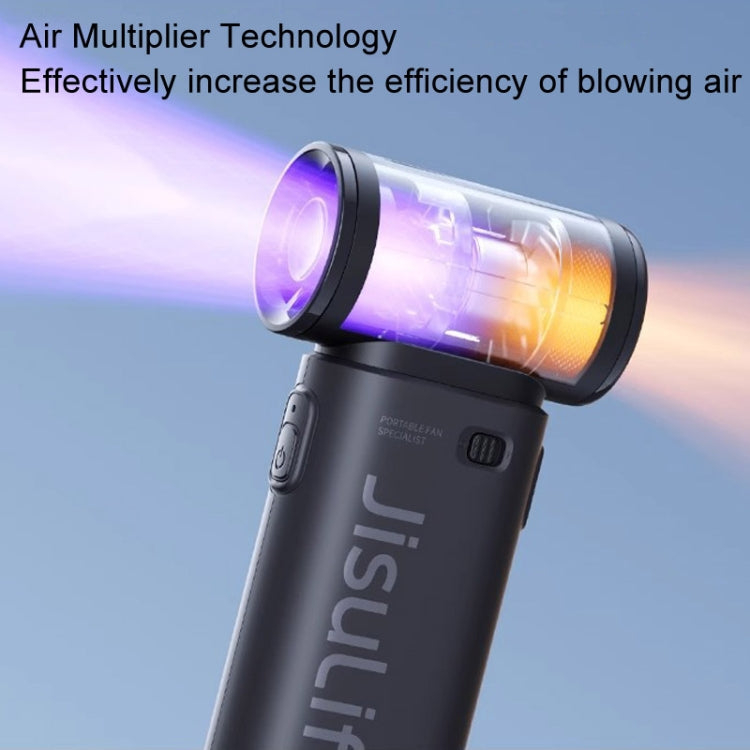 JisuLife Life9 High Speed Handheld Small Fan Mini Portable USB Rechargeable Desktop Cooling Electric Fan, Battery Capacity: 5000mAh(Gray) - Electric Fans by Jisulife | Online Shopping UK | buy2fix