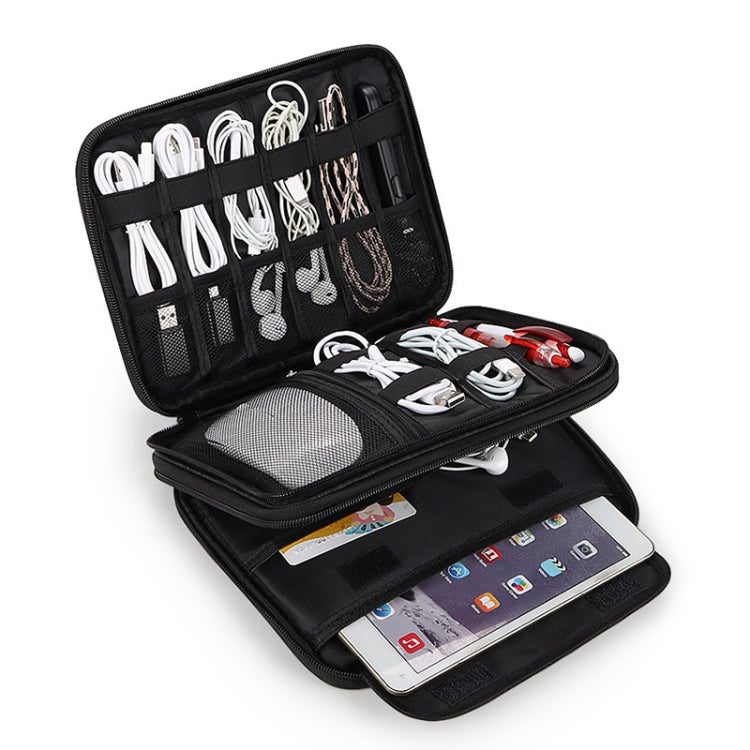 SM08 Large Capacity Waterproof Portable Double-layer Digital Storage Bag, Size: S(Black) by buy2fix