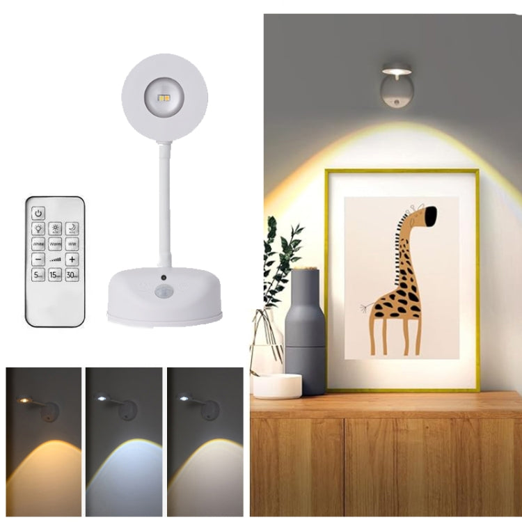 Rechargeable LED Motion Sensor Wireless Spotlight With Remote Control 2000mAH White - Sensor LED Lights by buy2fix | Online Shopping UK | buy2fix
