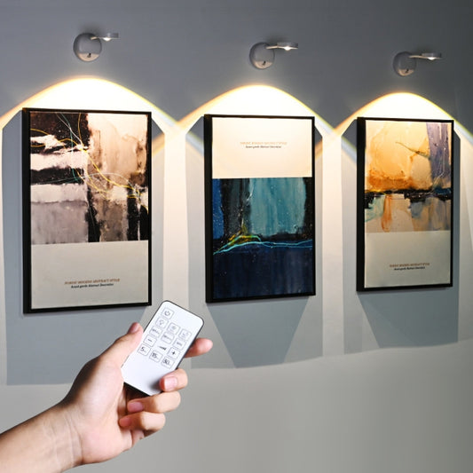 Rechargeable LED Motion Sensor Wireless Spotlight With Remote Control 2000mAH Black - Sensor LED Lights by buy2fix | Online Shopping UK | buy2fix