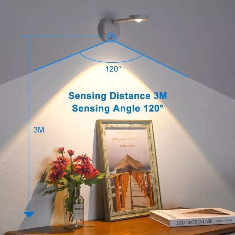 Rechargeable LED Motion Sensor Wireless Spotlight With Remote Control 2000mAH White - Sensor LED Lights by buy2fix | Online Shopping UK | buy2fix
