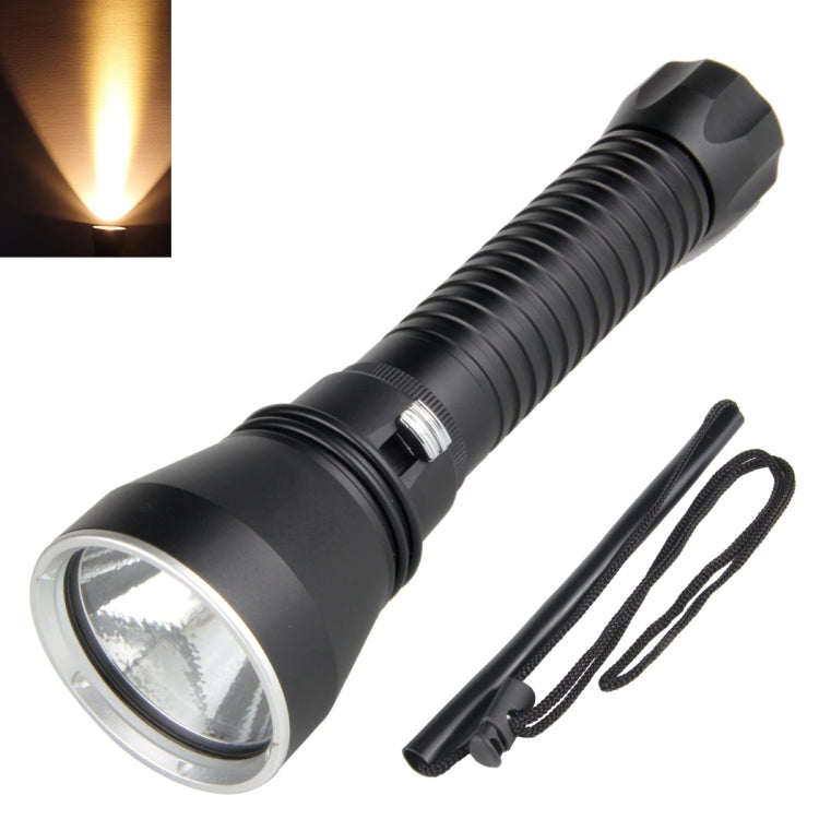 XHP70.2 Diving Flashlight 3000 Lumens IPX8 Waterproof Underwater 80m Without Battery Yellow Light - Diving Flashlight by buy2fix | Online Shopping UK | buy2fix