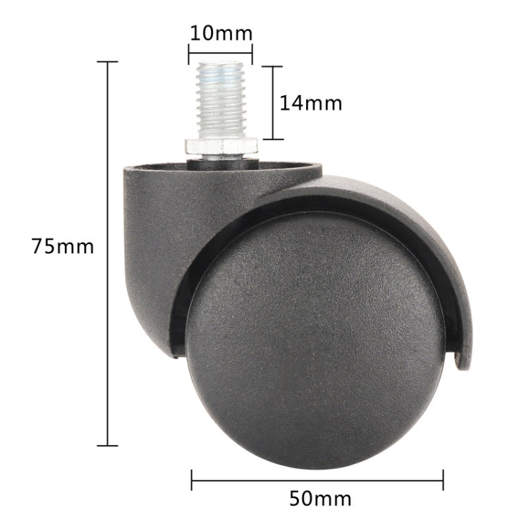 M10 Screw Quiet Swivel Chair Universal Wheels Office Chair Roller Casters(Green) by buy2fix