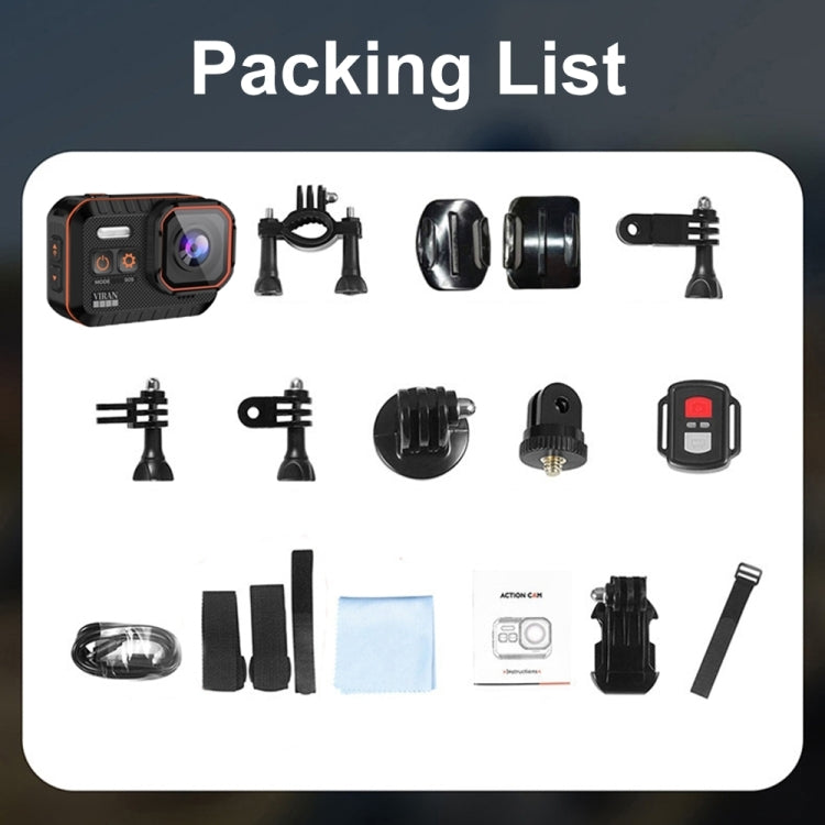 SC002 4K/60FPS IP68 Waterproof WiFi HD Mini Outdoor Sports Diving Camera, Color: Black+128G by buy2fix