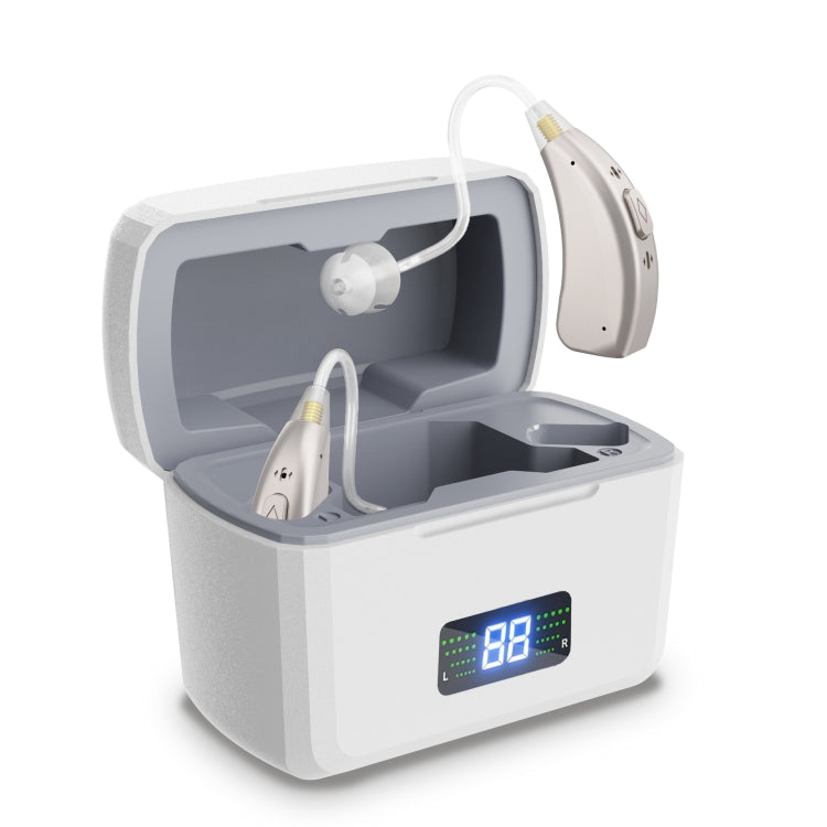 Z-126 Rechargeable Digital Display Hearing Aid Ear-hanging Sound Amplifier(Silver) - Hearing Aids by buy2fix | Online Shopping UK | buy2fix