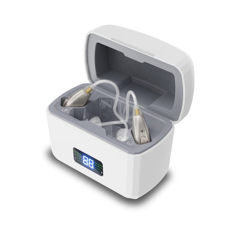 Z-126 Rechargeable Digital Display Hearing Aid Ear-hanging Sound Amplifier(Silver) - Hearing Aids by buy2fix | Online Shopping UK | buy2fix