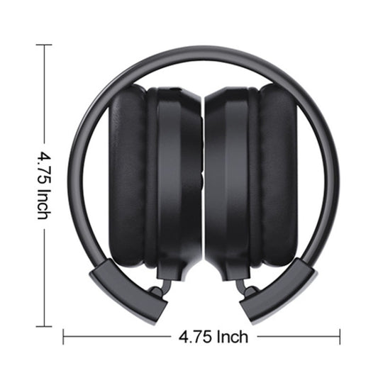 F4 Digital Display Automatic Scanning Foldable FM Radio Headphone, Spec: Battery Version by buy2fix