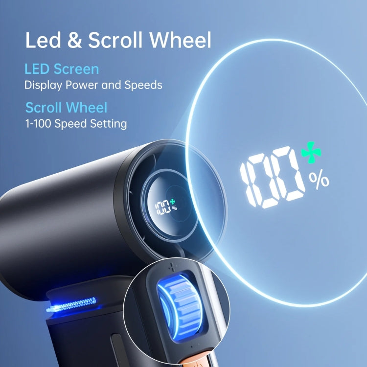 JisuLife FA55 Handheld Portable Small Fan Mini Rechargeable Electric Fan(Dark Gray) - Electric Fans by Jisulife | Online Shopping UK | buy2fix