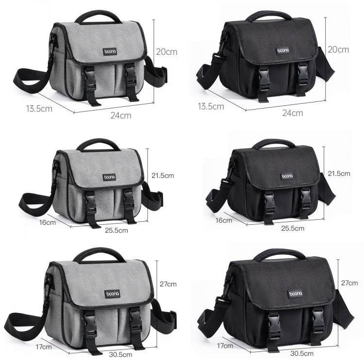 Baona BN-H017 Photography SLR / Micro Single Cross-Body Camera Storage Bag, Color: S Black - Strap Satchel by Baona | Online Shopping UK | buy2fix