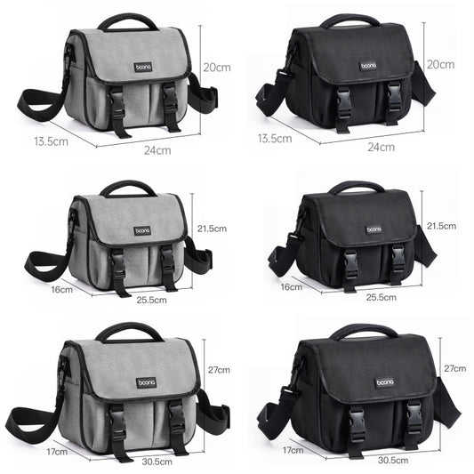 Baona BN-H017 Photography SLR / Micro Single Cross-Body Camera Storage Bag, Color: M Gray - Strap Satchel by Baona | Online Shopping UK | buy2fix