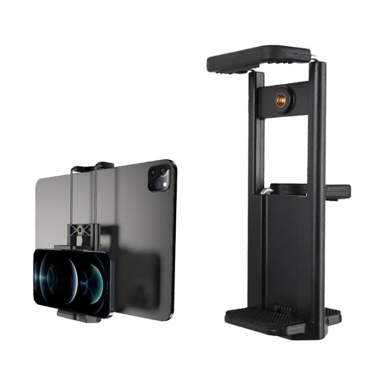 Desktop Live Dual-purpose Mobile Phone Holder Photography Tripod Tablet Clamp(Black) - Desktop Holder by buy2fix | Online Shopping UK | buy2fix