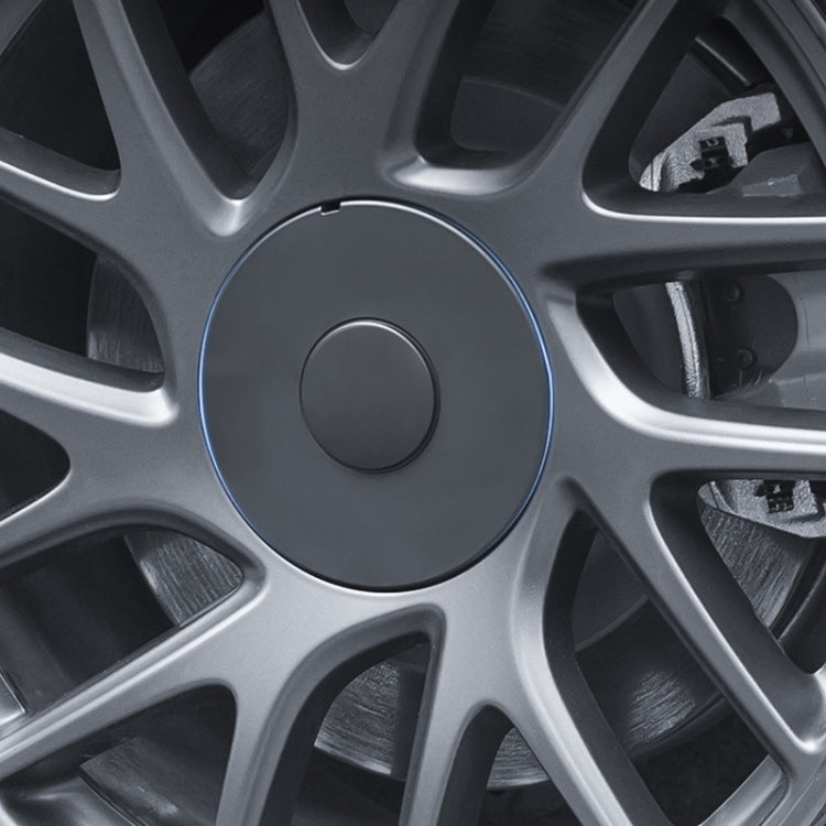 For 2024 Tesla Model 3 4pcs /Set Wheel Center Cover Modification Accessories(Matte Black) by buy2fix