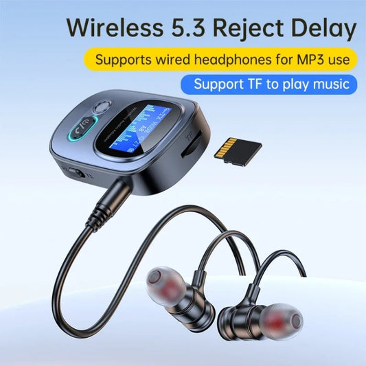 Bluetooth 5.3 Audio Adapter Receiver Transmitter MP3 Player Supports Wired Headset / TF Card - Audio Receiver Transmitter by buy2fix | Online Shopping UK | buy2fix