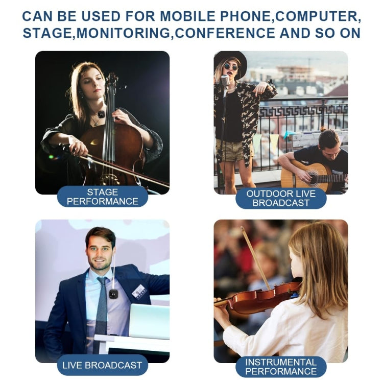 5.8G Wireless In-ear Monitor System Support Dual-Earphone Monitoring One To Two by buy2fix