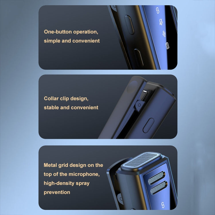 J88 Mini Intelligent Noise Reduction Wireless Collar Microphone, Spec: Type-C(Black Yellow) by buy2fix