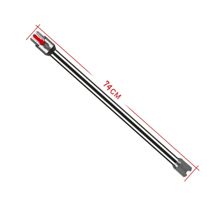 For Dyson V10 Digital Slim / V12 Vacuum Cleaner 74cm Extension Pole Metal Straight Pipe Accessories(Black) - For Dyson Accessories by buy2fix | Online Shopping UK | buy2fix