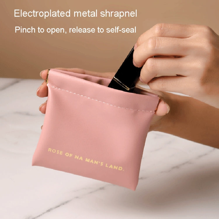 2pcs /Set PU Data Cable Earphone Storage Bag Mini Portable Lipstick Pouch Coin Purse, Size: Large+Small(Brown) by buy2fix