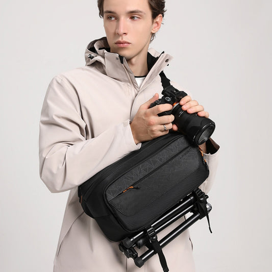 Cwatcun D133 Camera Chest Bag Multi-functional Handheld Slanting Cross Shoulder Camera Casual Bag, Color: Medium Black - Strap Satchel by Cwatcun | Online Shopping UK | buy2fix