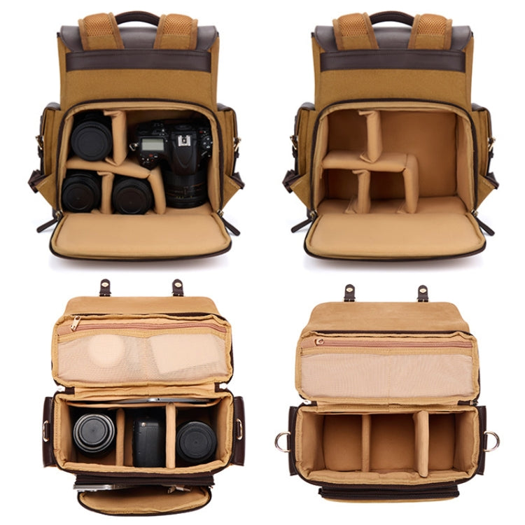 Cwatcun D127 Single Shoulder Vintage Waterproof Canvas Bag DSLR Camera Photo Bag - Strap Satchel by Cwatcun | Online Shopping UK | buy2fix