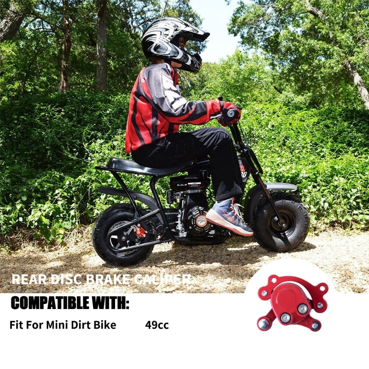 Motorcycle Disc Brake Caliper Pads For ATV Harley 49CC Trotting Red Left by buy2fix