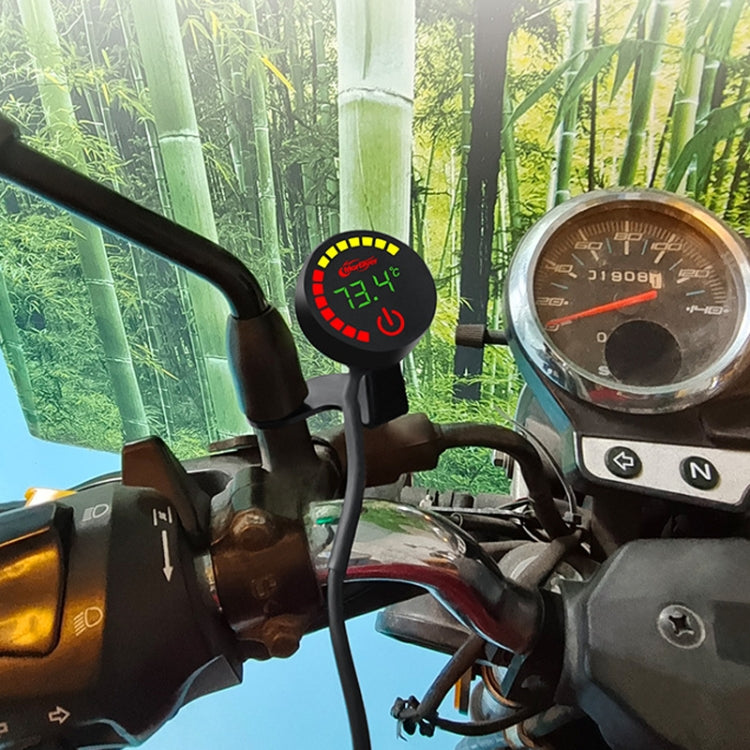 Morfayer Motorcycle Dual Display Intelligent Alarm Power Meter, Model: Voltmeter+Water Temperature Meter(Random Color Delivery) by buy2fix