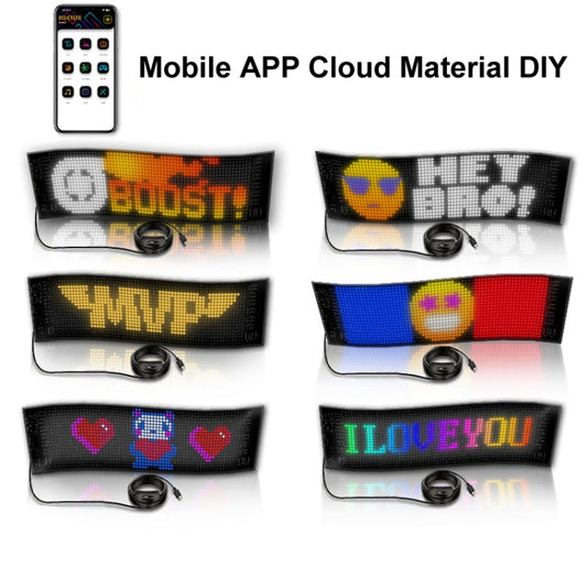 10.2x34.8cm(20 x 64 LEDs) Car Flexible Display Advertising Screen APP Bluetooth Smart Screen by buy2fix