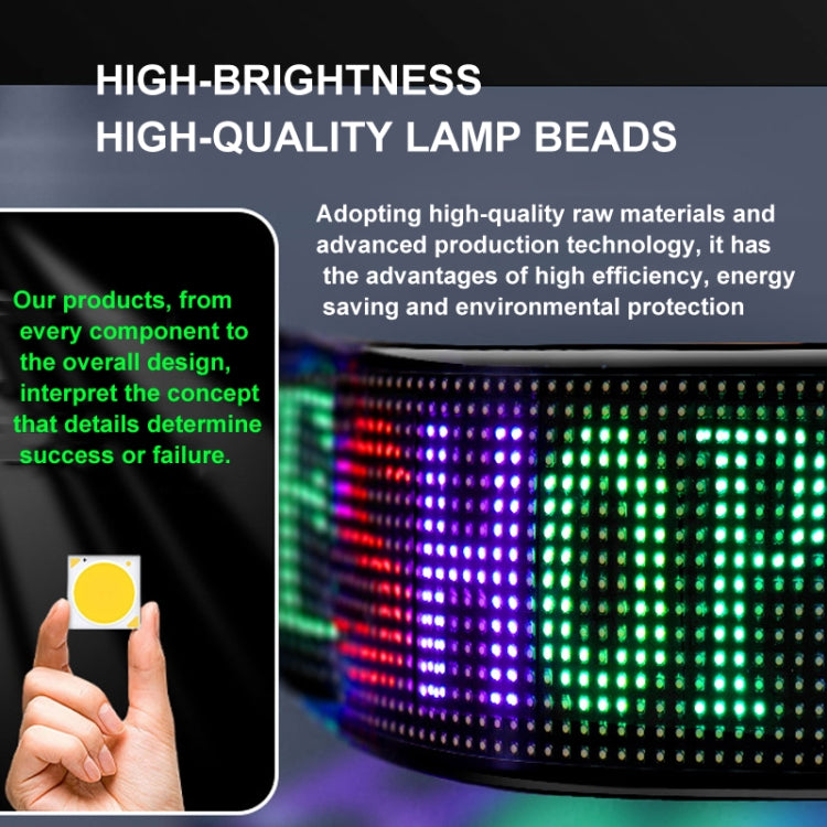 10.2x34.8cm(20 x 64 LEDs) Car Flexible Display Advertising Screen APP Bluetooth Smart Screen - Car Monitor by buy2fix | Online Shopping UK | buy2fix