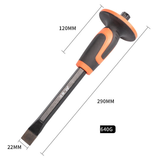 MYTEC Upgraded Flat 290mm Forged Hexagonal Rod Chisel Big Top Cap Industrial Grade Forged Steel Chisel by MYTEC