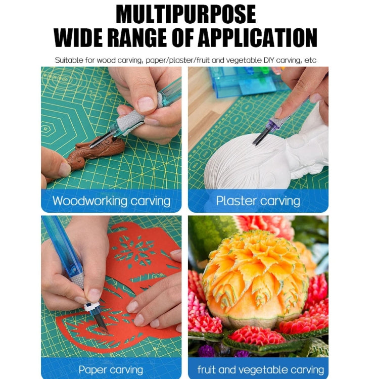 MYTEC 4 In 1 Carpenter Seal Carving Tools Alloy Bit Plastic Handle Carving Knife by MYTEC