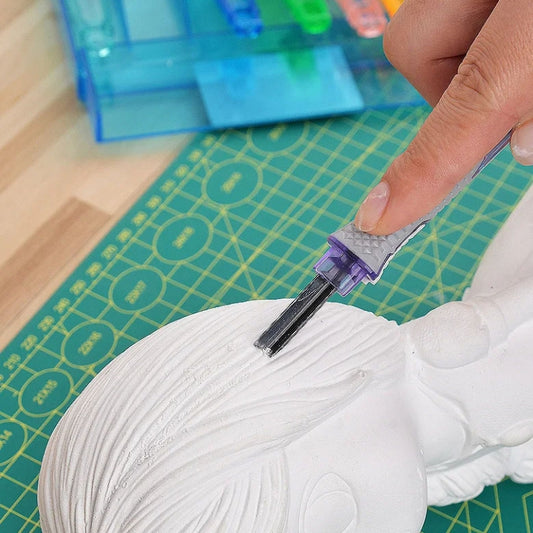 MYTEC 6 In 1 Carpenter Seal Carving Tools Alloy Bit Plastic Handle Carving Knife by MYTEC