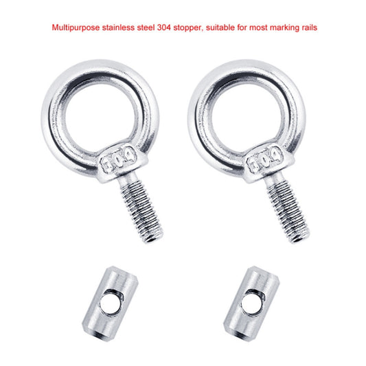 RV Sunshade 304 Stainless Steel Slide Rail Ring, Specifications: 1pcs M4 Ring + Cylinder by buy2fix
